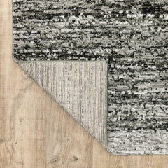 2' X 8' Ash And Slate Abstract Runner Rug - Homeroots