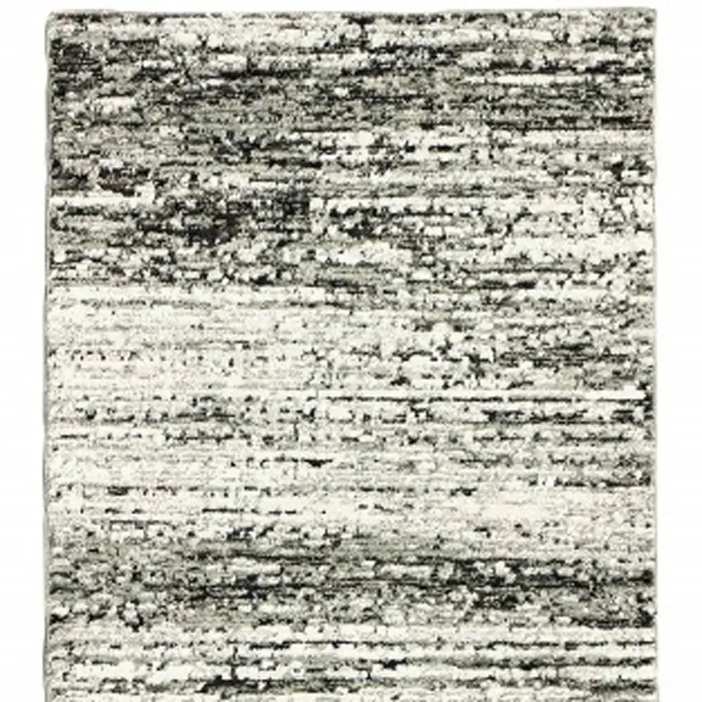 2' X 8' Ash And Slate Abstract Runner Rug - Homeroots - Flyclothing LLC