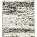 2' X 8' Ash And Slate Abstract Runner Rug - Homeroots