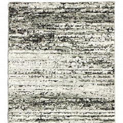 2' X 8' Ash And Slate Abstract Runner Rug - Homeroots