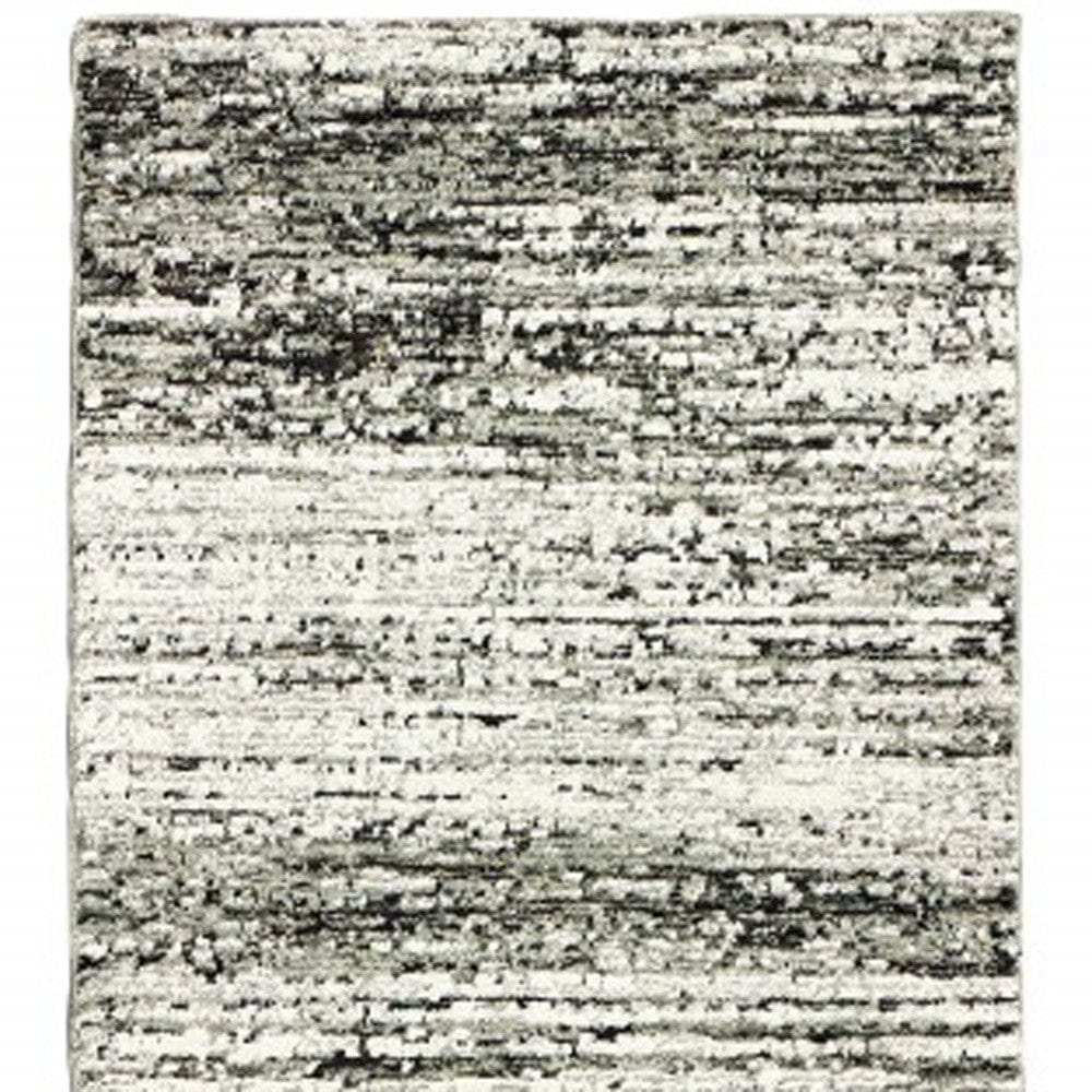 12' Ash And Slate Abstract Runner Rug - Homeroots - Flyclothing LLC