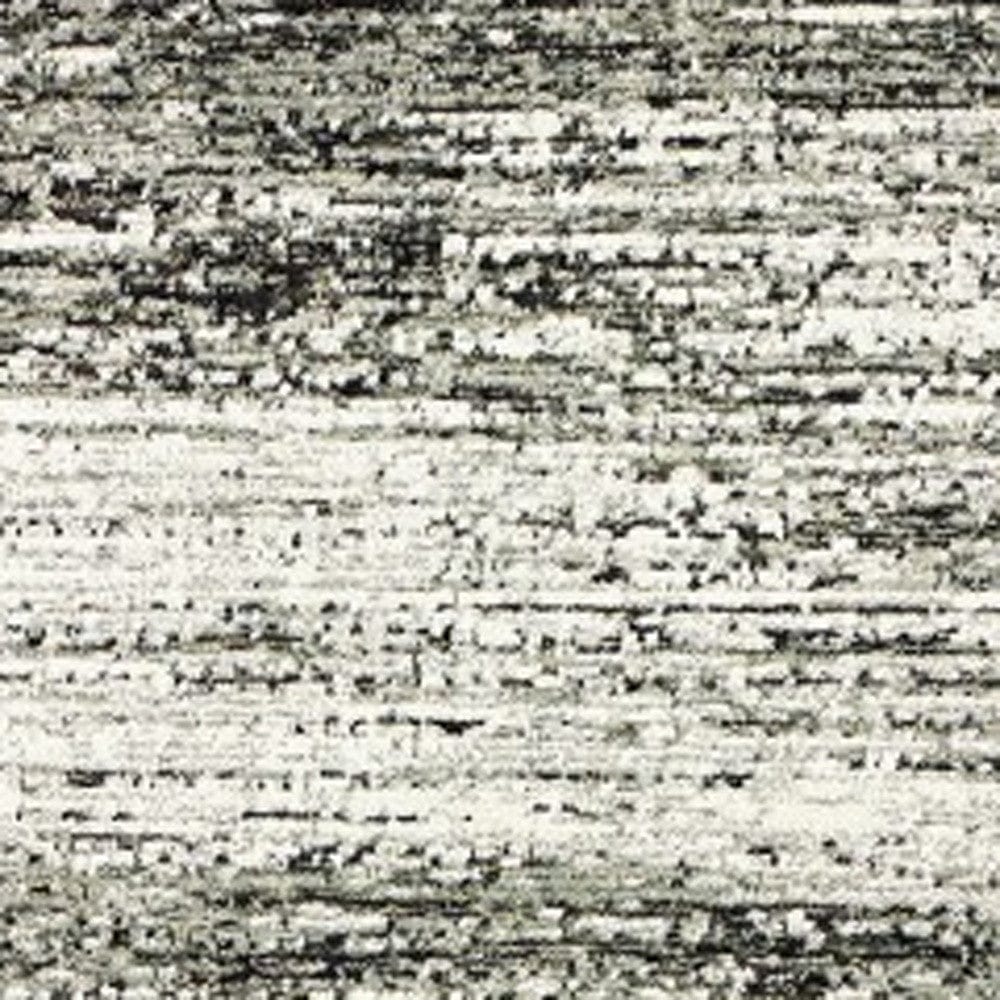 12' Ash And Slate Abstract Runner Rug