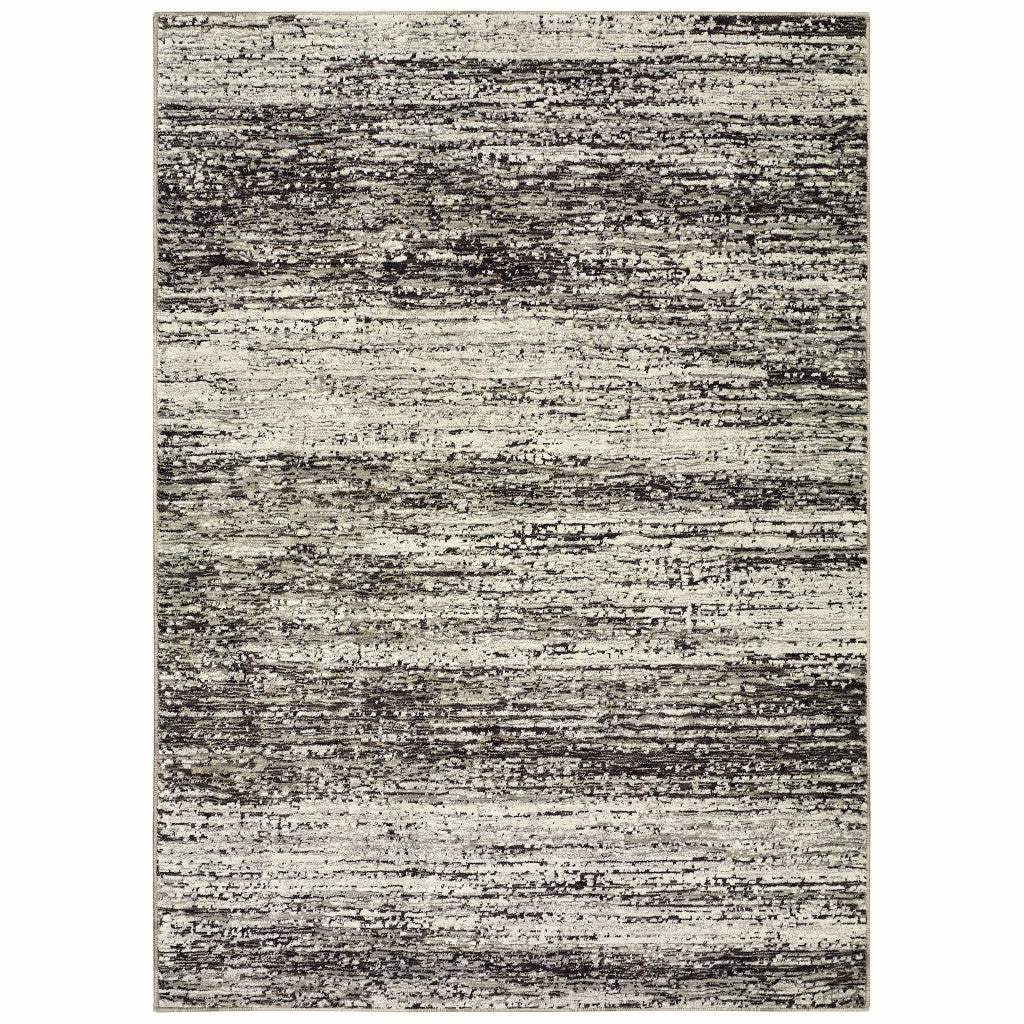 8' X 10' Ash And Slate Abstract Area Rug - Homeroots - Flyclothing LLC