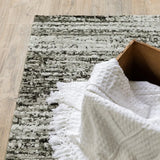 8' X 10' Ash And Slate Abstract Area Rug - Homeroots - Flyclothing LLC