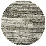 7' Round Ash And Slate Abstract Area Rug - Homeroots