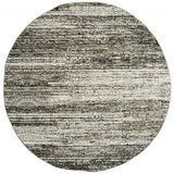 7' Round Ash And Slate Abstract Area Rug - Homeroots