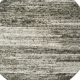 7' Round Ash And Slate Abstract Area Rug - Homeroots
