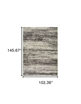 9' X 12' Ash And Slate Abstract Area Rug - Homeroots - Flyclothing LLC