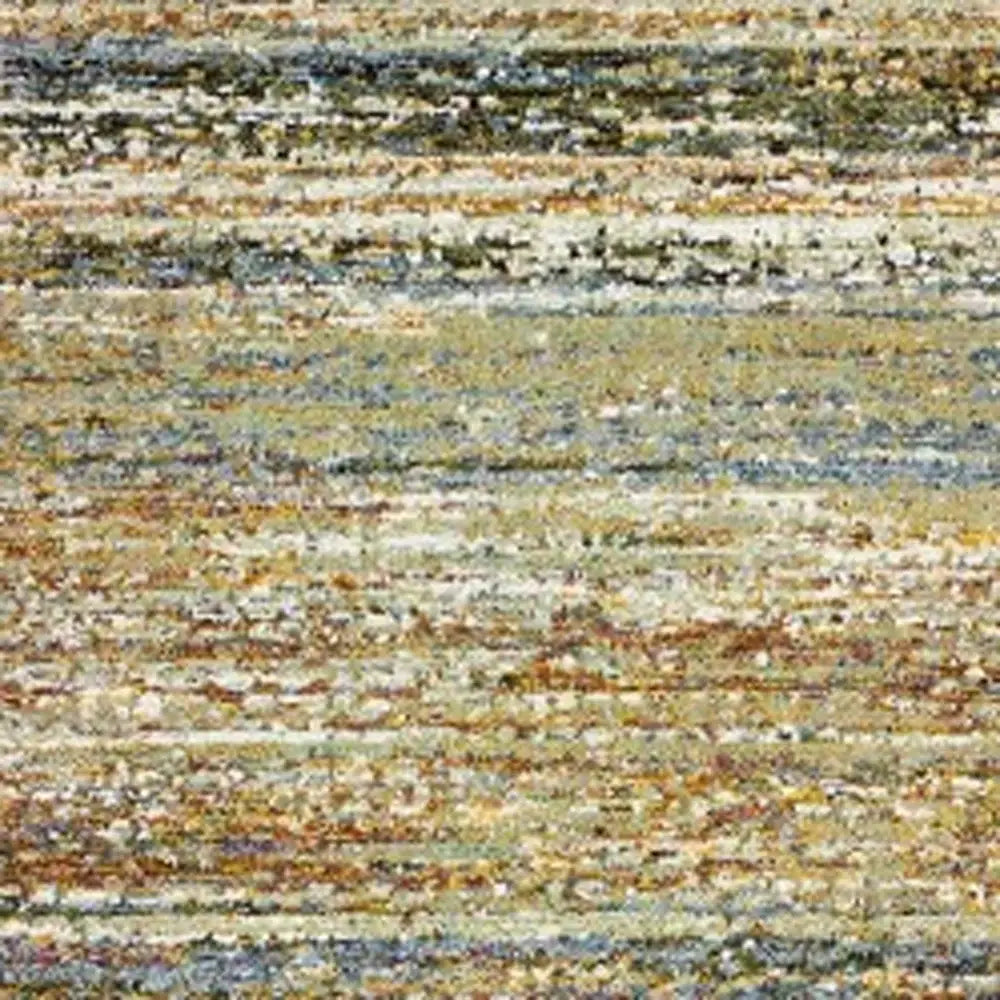 2' X 8' Gold And Green Abstract Runner Rug - Homeroots - Flyclothing LLC
