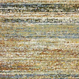 2' X 8' Gold And Green Abstract Runner Rug - Homeroots