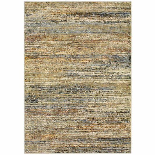 3' X 5' Blue and Ivory Power Loom Area Rug - Homeroots - Flyclothing LLC