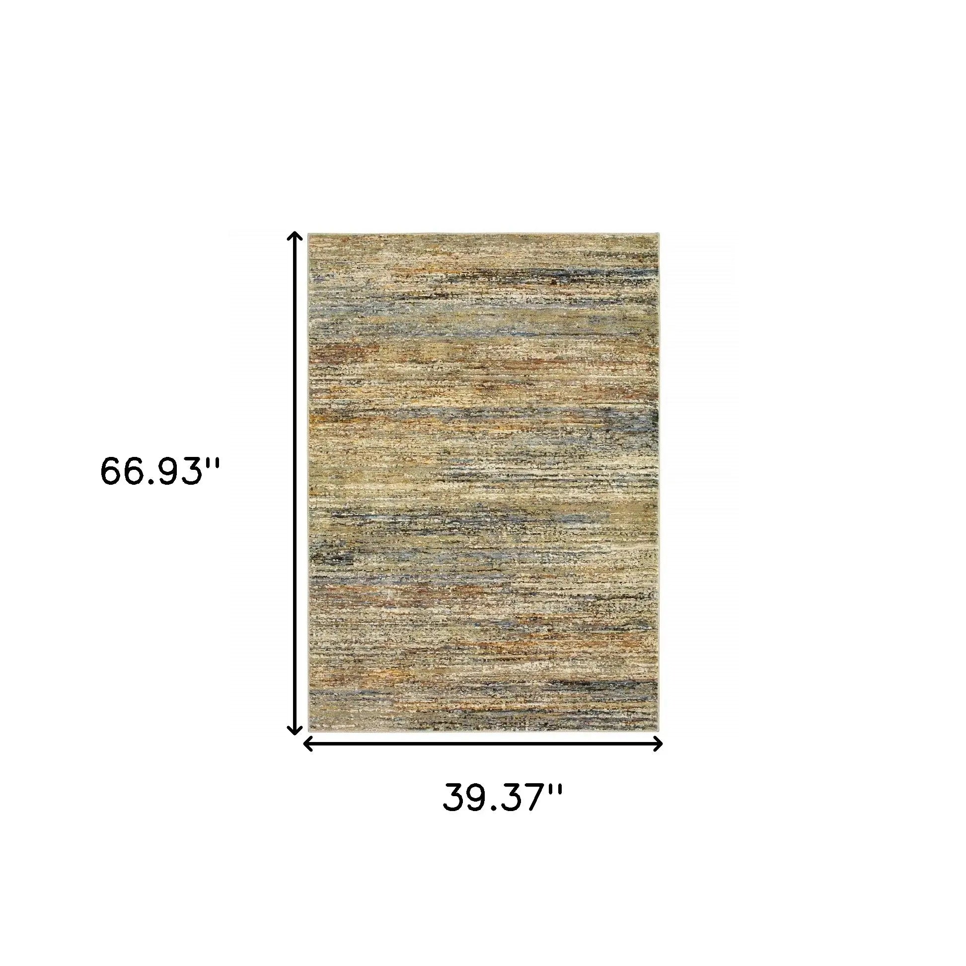 3' X 5' Blue and Ivory Power Loom Area Rug - Homeroots - Flyclothing LLC