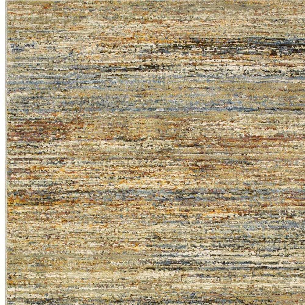 9' X 12' Gold And Green Abstract Area Rug - Homeroots - Flyclothing LLC