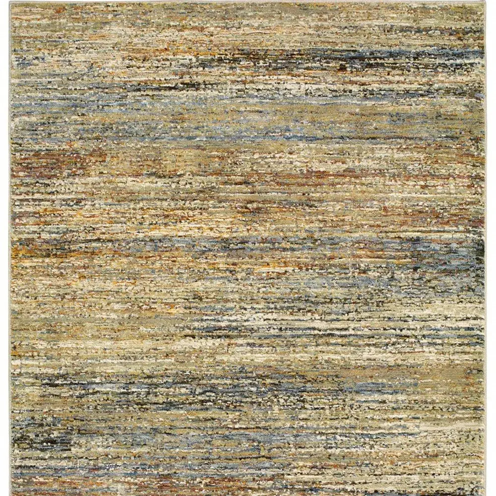 10' X 14' Gold And Green Abstract Area Rug - Homeroots - Flyclothing LLC