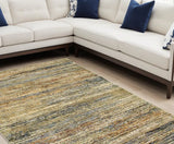 10' X 14' Gold And Green Abstract Area Rug - Homeroots - Flyclothing LLC