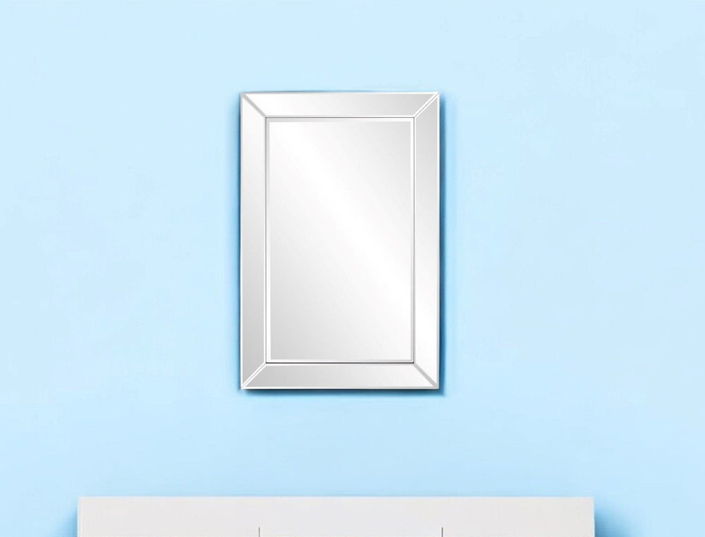 36" x 24" Mirrored Frame Hanging Accent Mirror - Homeroots