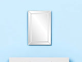 36" x 24" Mirrored Frame Hanging Accent Mirror - Homeroots