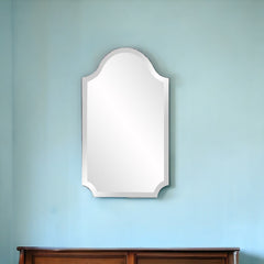 27" Rectangle Wall Mounted Accent Mirror With Glass Frame