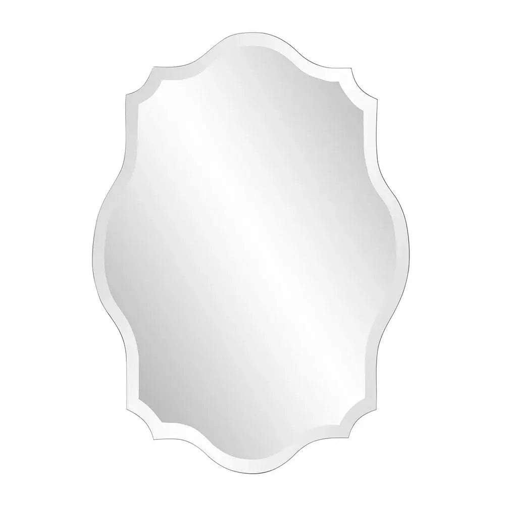 32" Clear Scalloped Edges Unframed Accent Mirror - Homeroots - Flyclothing LLC