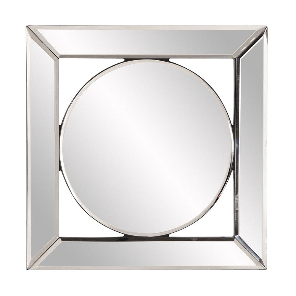 12" Round in Square Glass Framed Accent Mirror - Homeroots - Flyclothing LLC