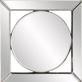 12" Round in Square Glass Framed Accent Mirror - Homeroots - Flyclothing LLC