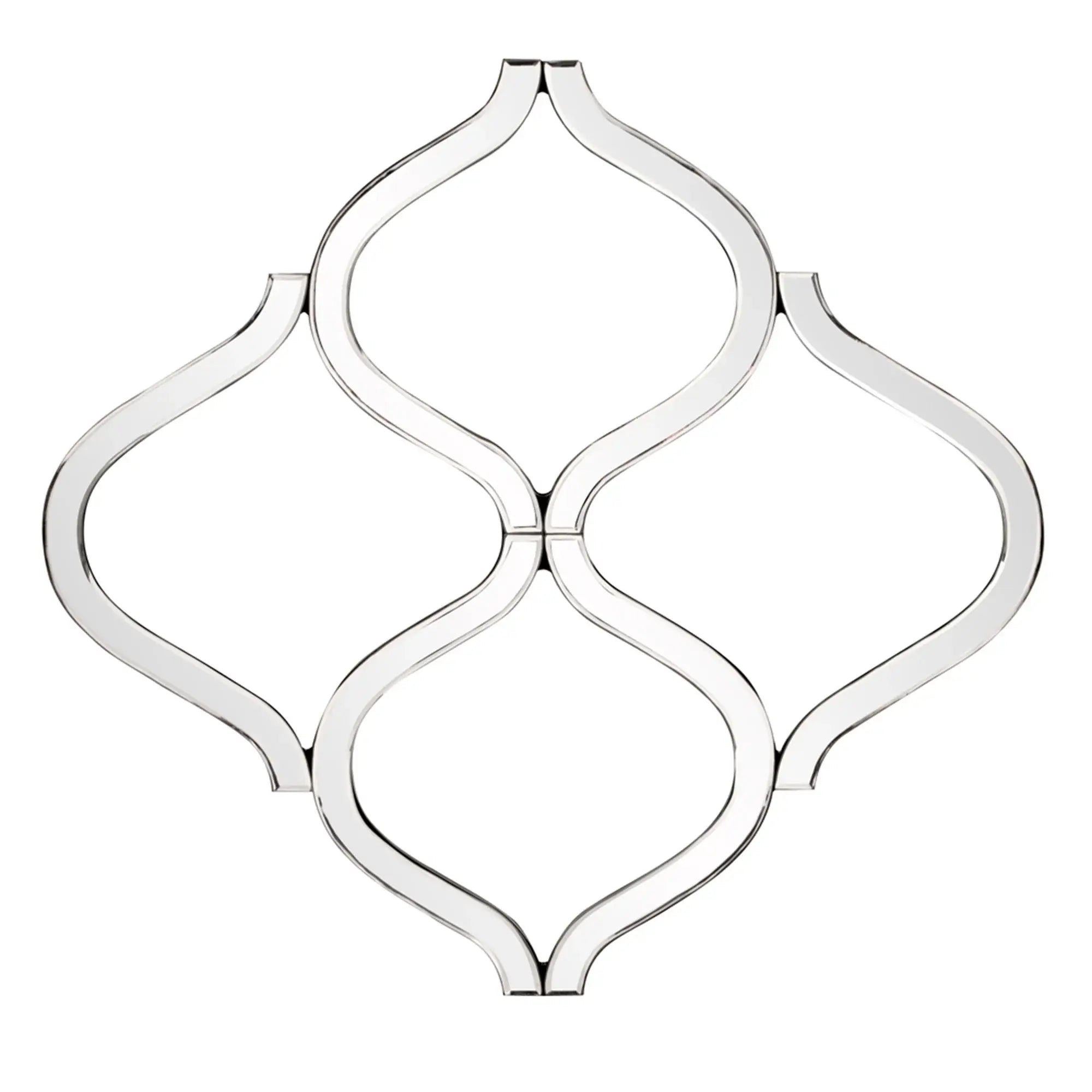Interlocking Mirrored Curved Shapes With Beveled Edge - Homeroots - Flyclothing LLC