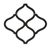 Interlocking Mirrored Curved Shapes With Beveled Edge - Homeroots - Flyclothing LLC