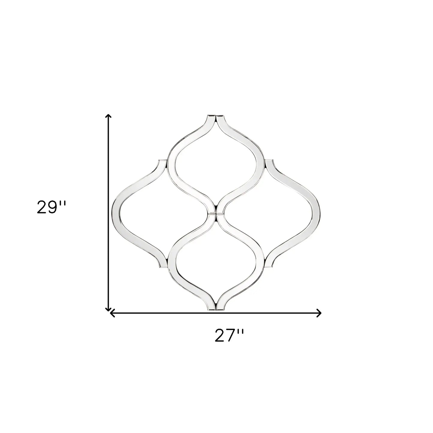 Interlocking Mirrored Curved Shapes With Beveled Edge - Homeroots - Flyclothing LLC