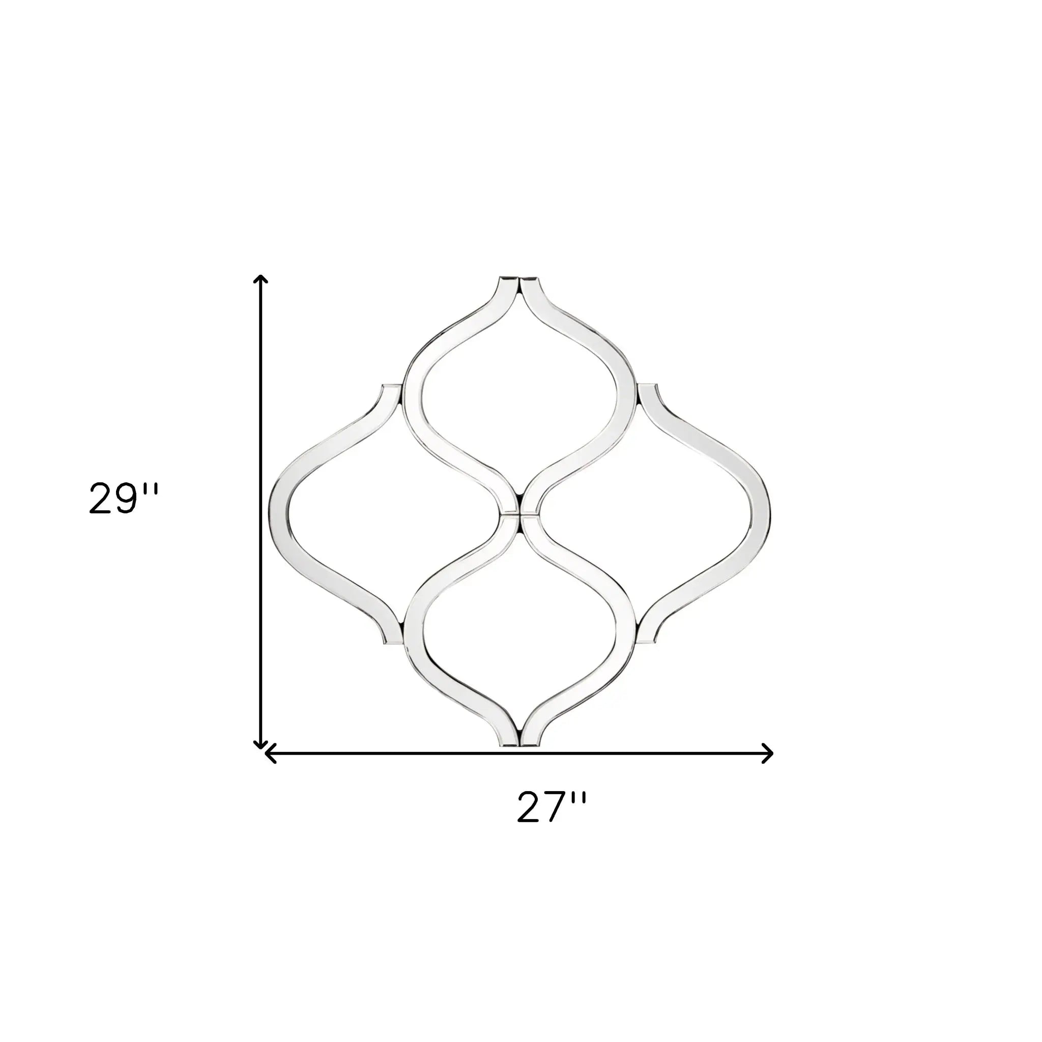 Interlocking Mirrored Curved Shapes With Beveled Edge - Homeroots - Flyclothing LLC
