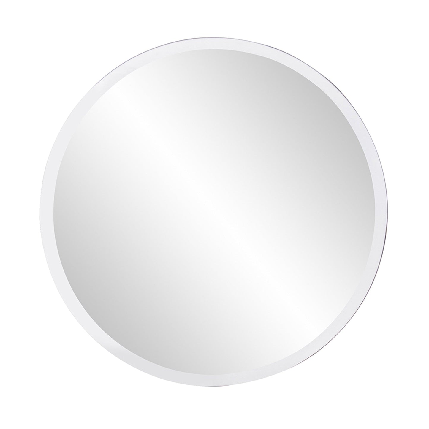 28" Gray Round Unframed Accent Mirror - Homeroots - Flyclothing LLC