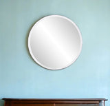 28" Gray Round Unframed Accent Mirror - Homeroots