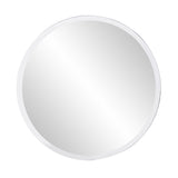 28" Gray Round Unframed Accent Mirror - Homeroots