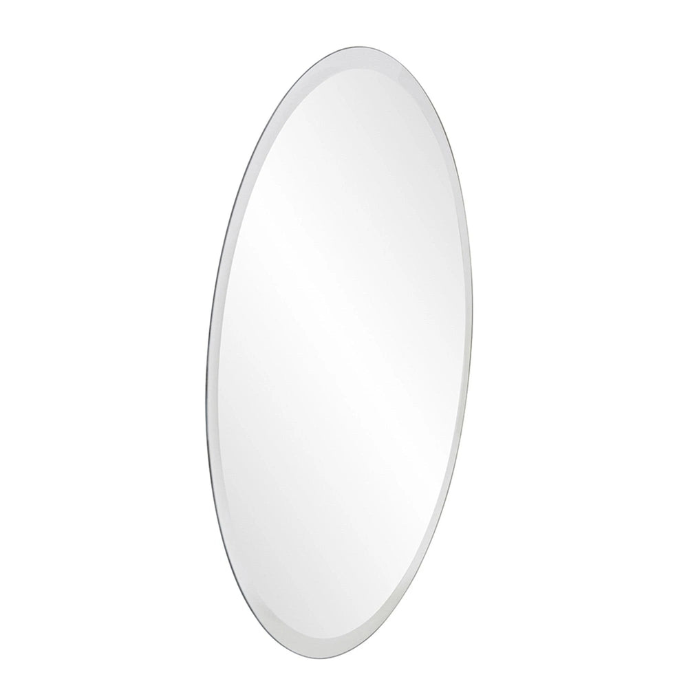 28" Gray Round Unframed Accent Mirror - Homeroots