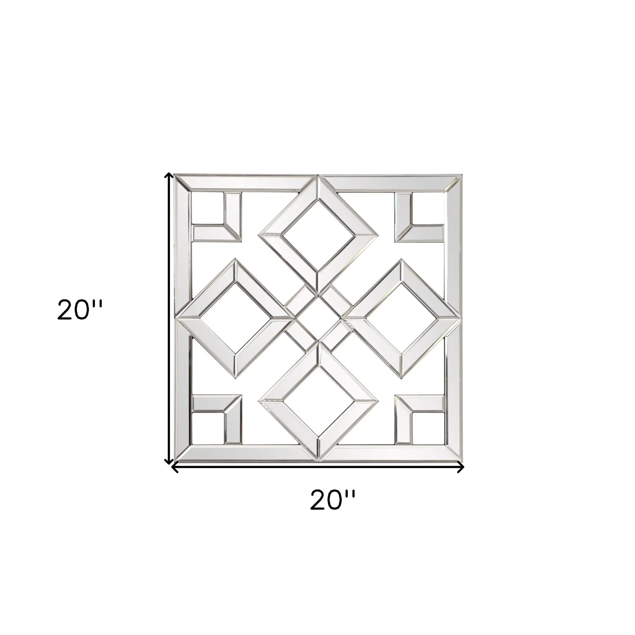 Interlocking Mirrored Squares With Lattice Design - Homeroots - Flyclothing LLC