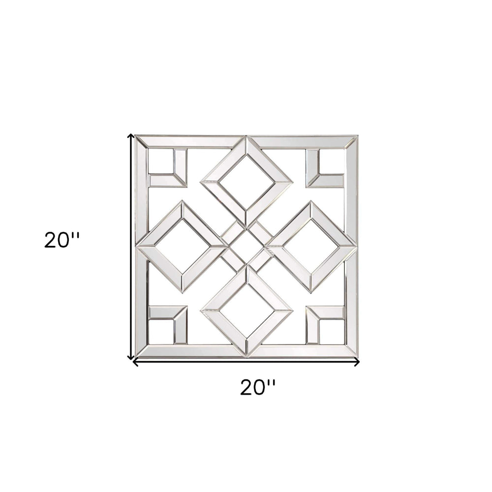 Interlocking Mirrored Squares With Lattice Design - Homeroots - Flyclothing LLC