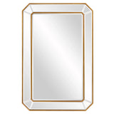 Recatngle Gold Leaf Mirror With Angled Corners Frame - Homeroots - Flyclothing LLC