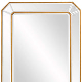 Recatngle Gold Leaf Mirror With Angled Corners Frame - Homeroots - Flyclothing LLC