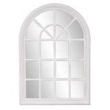 41" White Arch Framed Accent Mirror - Homeroots