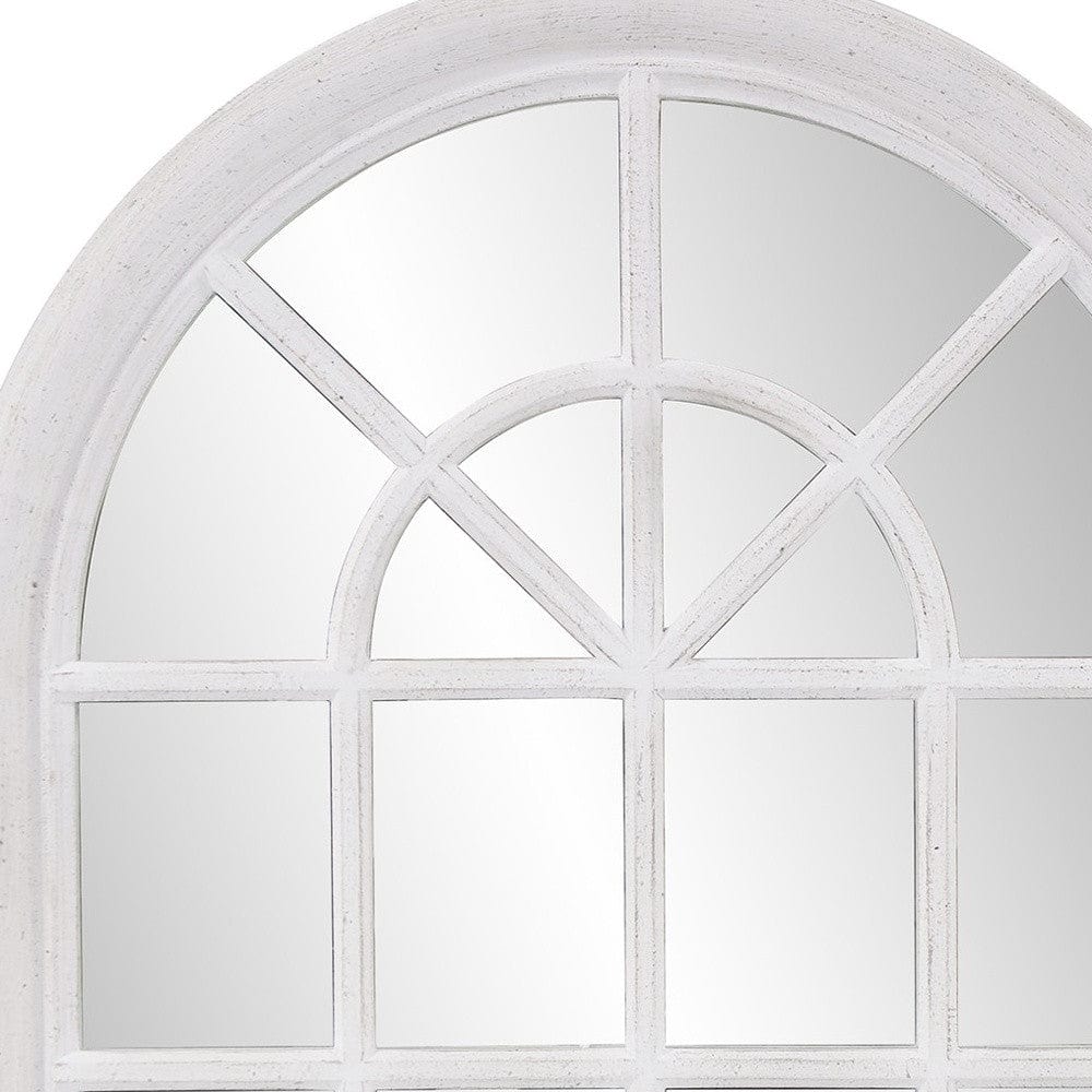 41" White Arch Framed Accent Mirror - Homeroots - Flyclothing LLC