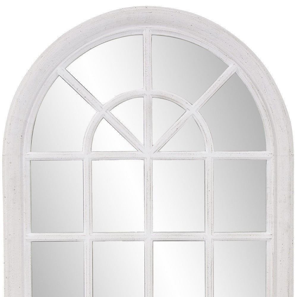 41" White Arch Framed Accent Mirror - Homeroots - Flyclothing LLC