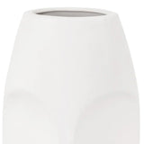 Set of Two Ceramic White Cylinder Table Vases - Homeroots - Flyclothing LLC