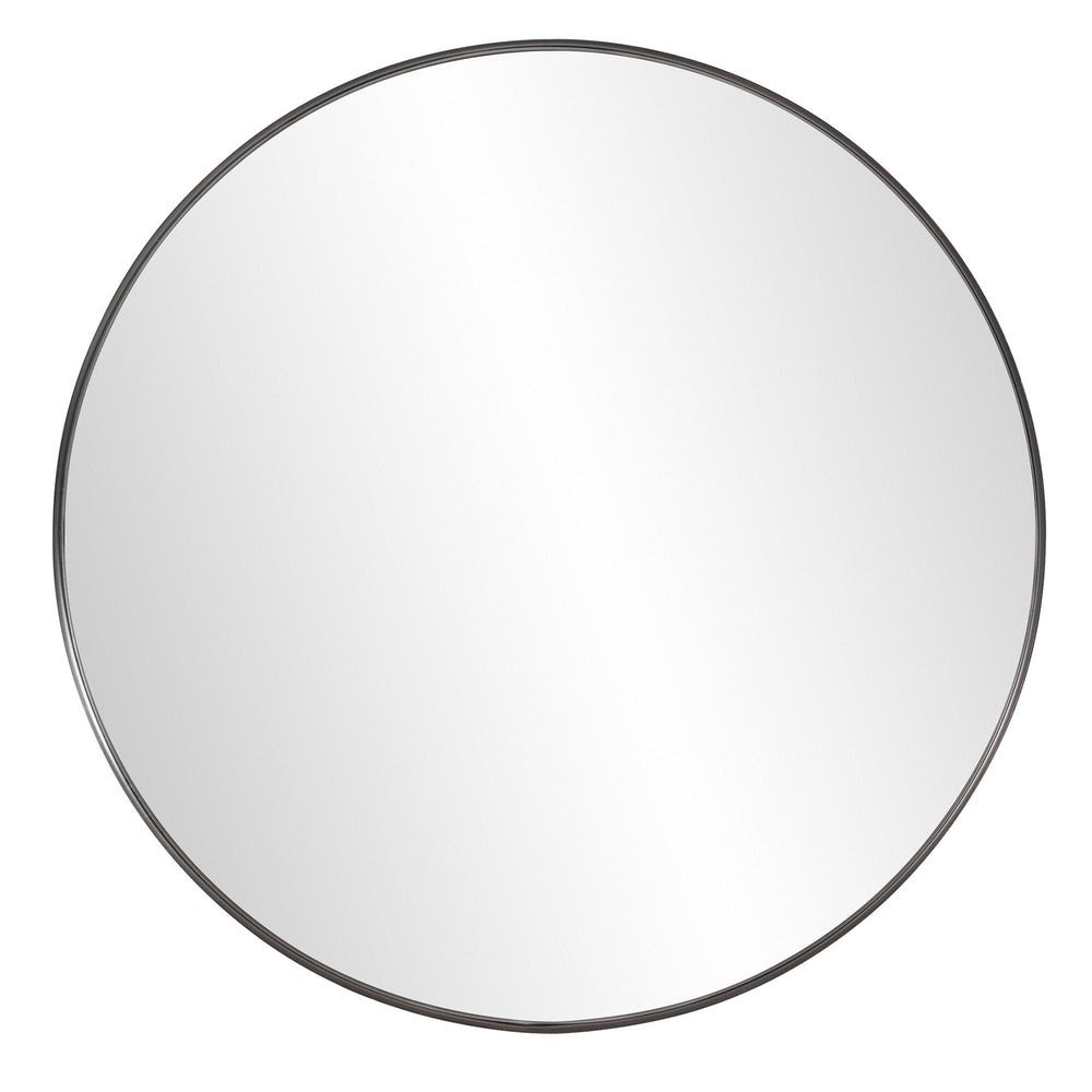 36" Black Round Framed Accent Mirror - Homeroots - Flyclothing LLC