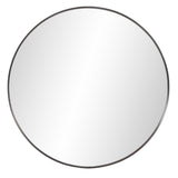 36" Black Round Framed Accent Mirror - Homeroots - Flyclothing LLC