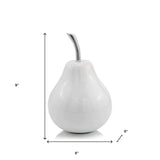 White Medium Pear Shaped Aluminum Accent Home Decor - Homeroots - Flyclothing LLC