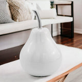 White Medium  Pear Shaped Aluminum Accent Home Decor - Homeroots