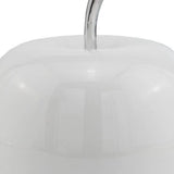 13" White Aluminum Decorative Apple Tabletop Sculpture - Homeroots - Flyclothing LLC