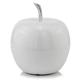 13" White Aluminum Decorative Apple Tabletop Sculpture - Homeroots - Flyclothing LLC