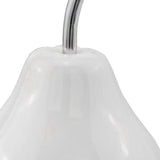 White Jumbo Pear Shaped Aluminum Accent Home Decor - Homeroots
