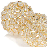 Set Of 2  4" Polished Spheres In Brilliant Shiny Luster Finished And Golden Frame - Homeroots
