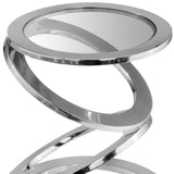 17" Silver Glass Round End Table - Homeroots - Flyclothing LLC